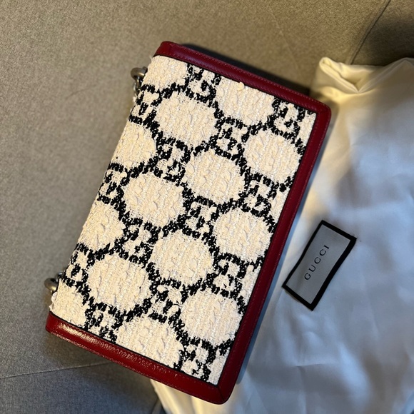 Gucci Dionysus Tweed White/Red/Black Bag - Picture 4 of 8